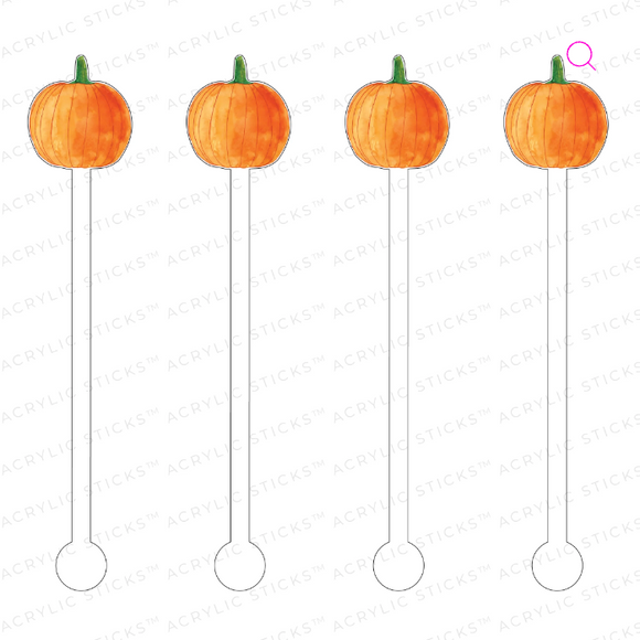 Pumpkin Acrylic Stir Sticks