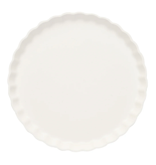 Eco Pleated Salad Plate - White