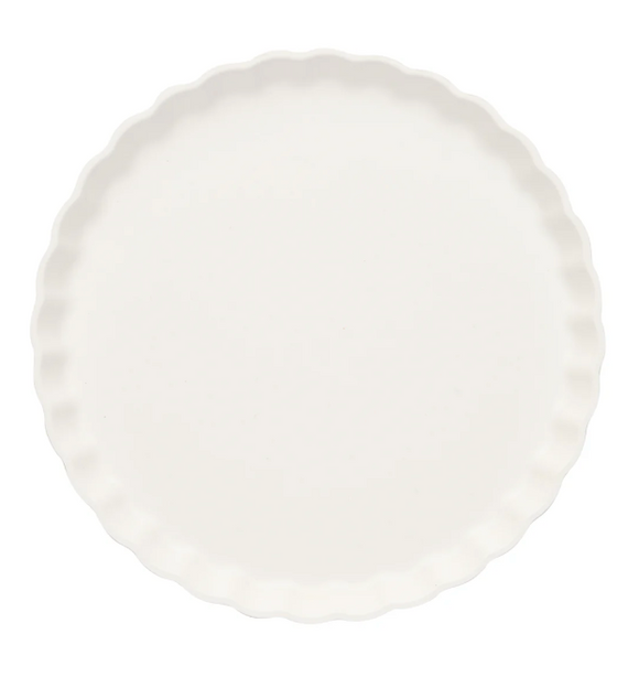 Eco Pleated Salad Plate - White