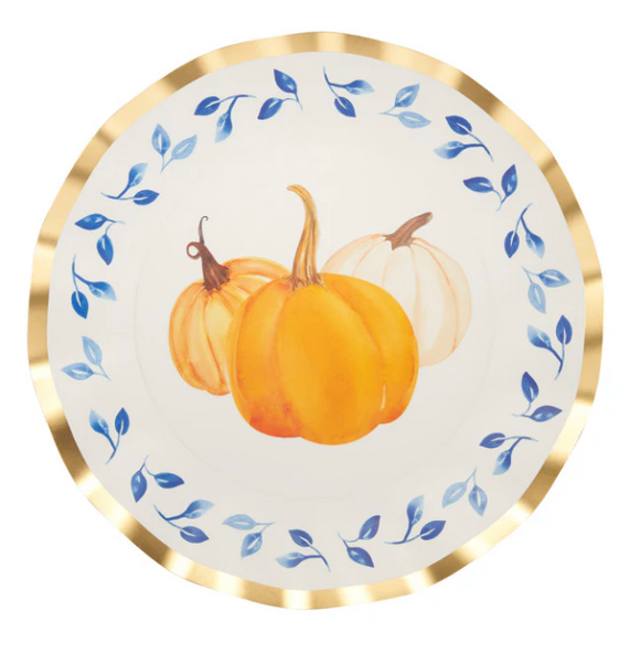 Harvest Blues Wavy Dinner Plates