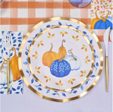 Harvest Blues Wavy Salad Plates