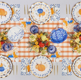 Harvest Blues Wavy Salad Plates