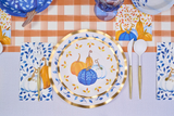 Harvest Blues Wavy Salad Plates