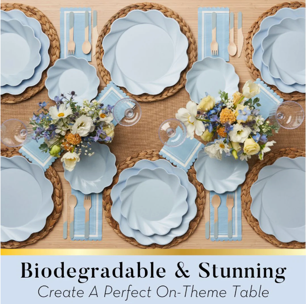 Eco Extra Large Dinner Plate - Sky Blue