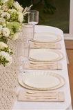 Eco Pleated Dinner Plate - White