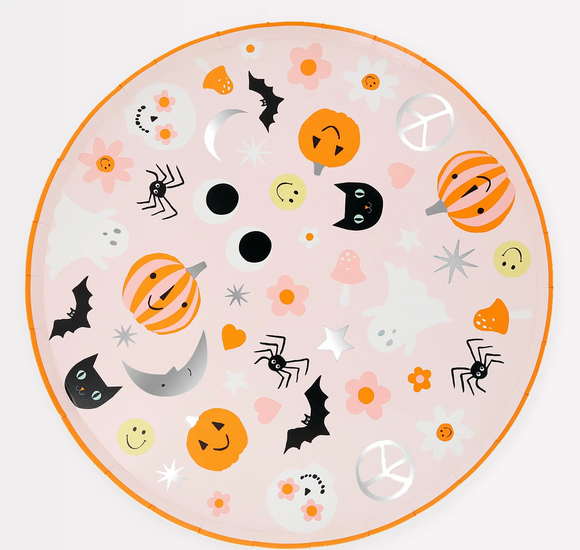 Groovy Halloween Icon Dinner Plates