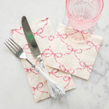 Pink Bow Lattice Guest Towels