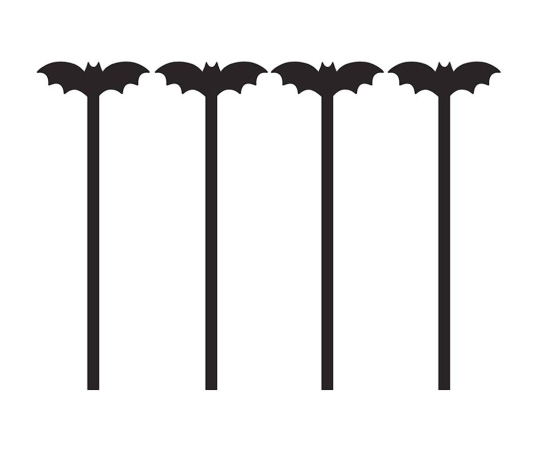 Bat Acrylic Drink Stirrers