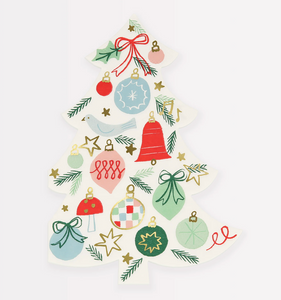 Festive Pattern Tree Diecut Napkins