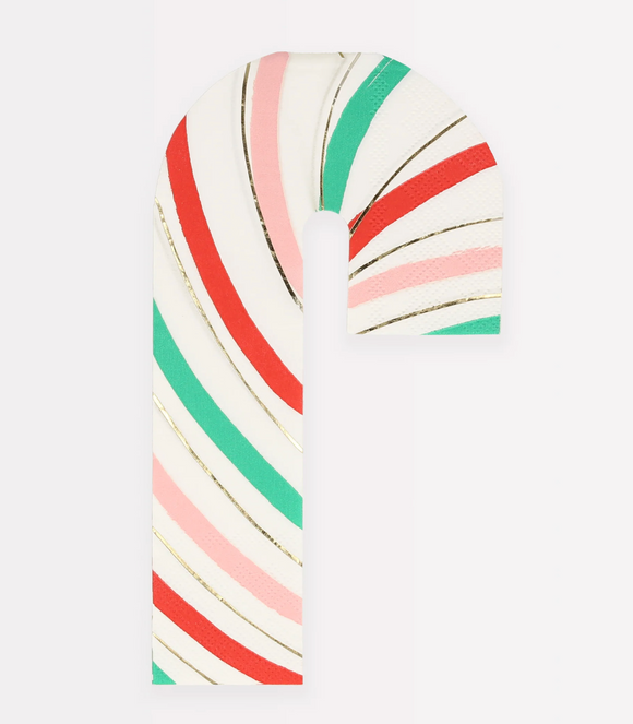 Stripy Candy Cane Diecut Napkins