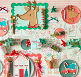 Christmas Festive House Diecut Plates