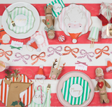 Red & Pink Glitter Bow Garland