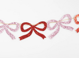 Red & Pink Glitter Bow Garland