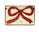 Red & Pink Glitter Bow Garland