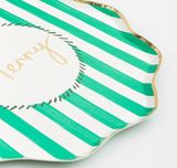 Christmas Striped Dinner Plates