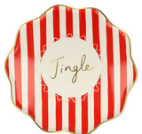 Christmas Striped Dinner Plates