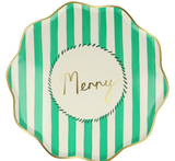 Christmas Striped Dinner Plates