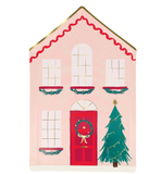 Christmas Festive House Diecut Plates