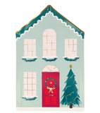 Christmas Festive House Diecut Plates