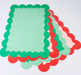 Christmas Scalloped Paper Placemats