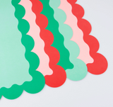 Christmas Scalloped Paper Placemats