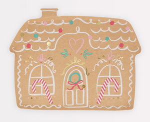 Gingerbread House Diecut Plates