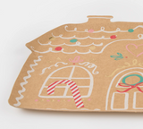 Gingerbread House Diecut Plates