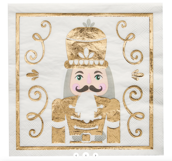 Gilded Nutcracker Dinner Napkins