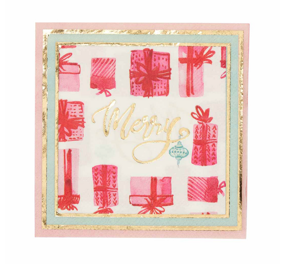 Jolly Holiday Beverage Napkins