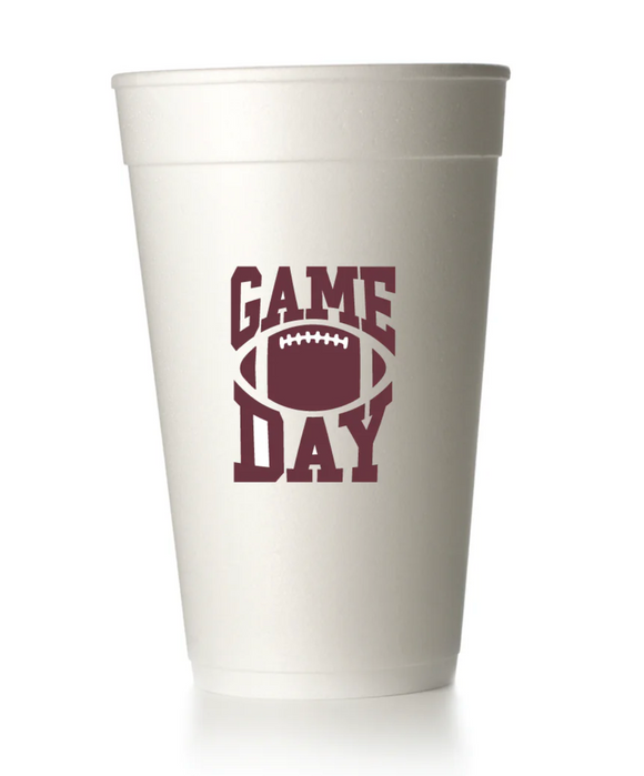 Game Day Styrofoam Cups