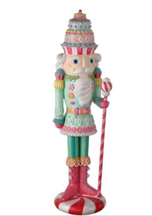 Resin Pastel Peppermint Nutcracker