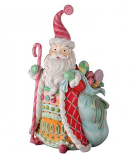 Resin Pastel Peppermint Candy Santa