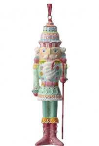 Resin Pastel Candy Nutcracker Ornament