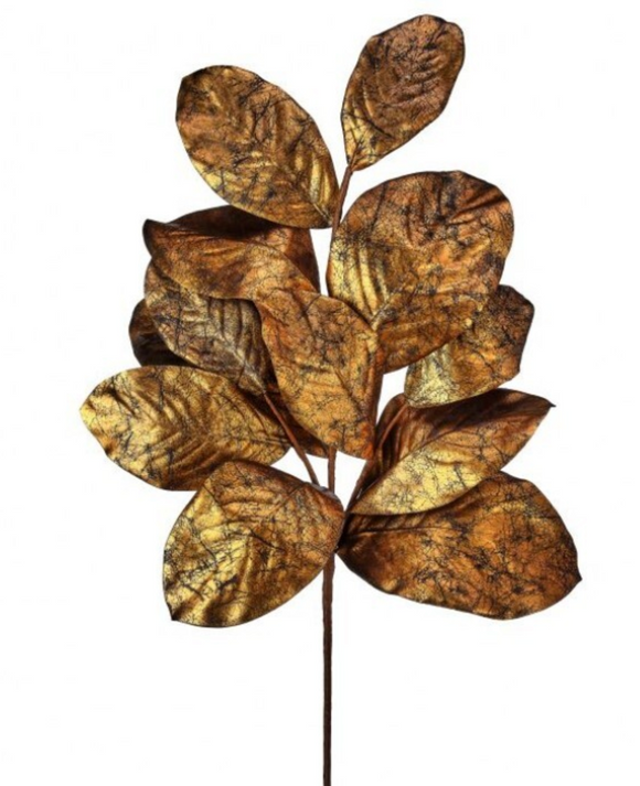 Gilded Magnolia Leaf Spray