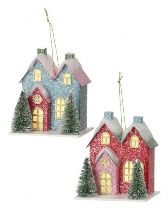 Pastel Cardboard House Ornament