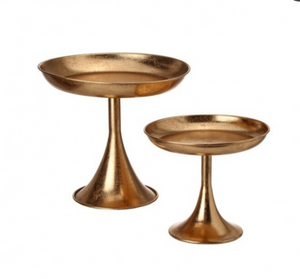 Metal Footed Pedestal Plate