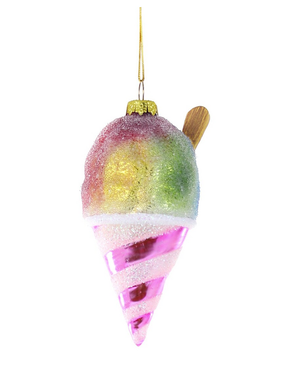 Rainbow Snowcone Ornament