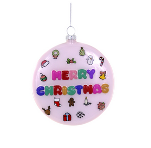 Retro Merry Christmas Ornament