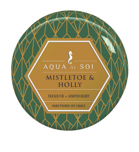 Aqa De Soi LE Mistletoe & Holly 9oz Candle Tin