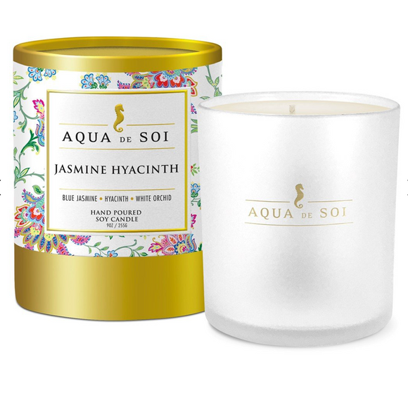 Aqua De SOi Jasmine Hyacinth 9 oz Luxe Boxed Candle