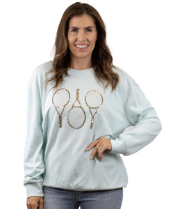 Tennis Club Sequin Sweatshirt