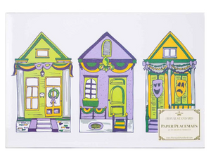 Mardi Gras Parade Houses Paper Placemats