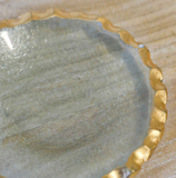 Fairbanks Tidbit Dish - Clear/Gold