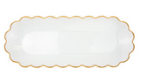 Chapelle Oval Serving Platter - Clear/Gold