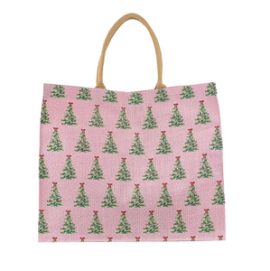 Noelle Tree Carryall Tote - Light Pink/Multi