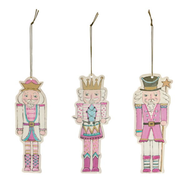 Blushing Nutcracker Acrylic Ornament