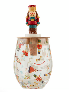 Nutcracker Christmas Wine Glass