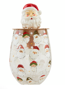 Santa Christmas Wine Glass