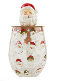 Santa Christmas Wine Glass