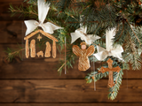 Nativity Gold Acrylic Ornament